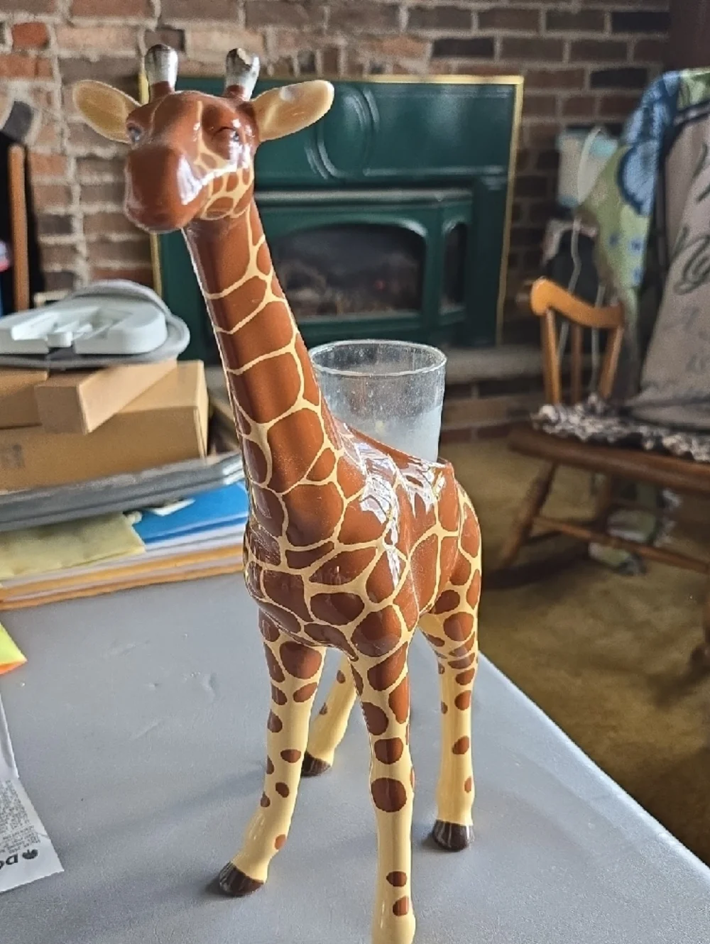 PartyLite Giraffe Candle Holder in Brown and Cream - Picture 2 of 3